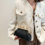 Chain Messenger Bag Crossbody Bag Soft PU Leather Metal Buckle
