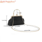 Chain Ladies Messenger Bag Top-handle Bag Casual Portable Soft Metal Buckle