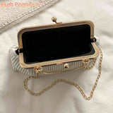 Chain Ladies Messenger Bag Top-handle Bag Casual Portable Soft Metal Buckle