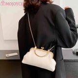 Chain Ladies Messenger Bag PU Leather Casual Portable Soft Metal Buckle