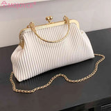 Chain Ladies Messenger Bag PU Leather Casual Portable Soft Metal Buckle