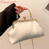 Chain Ladies Messenger Bag PU Leather Casual Portable Soft Metal Buckle