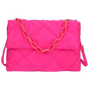 Chain Nylon Shoulder Bags Quilted Women Casual Winter Large Capacity