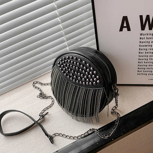 Fringe Embellished Crossbody Bag Vintage Messenger Bag