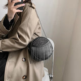 Fringe Embellished Crossbody Bag Vintage Messenger Bag