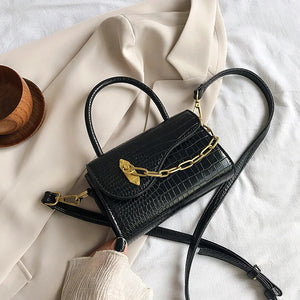 Chain PU Leather Shoulder Bags for Women Handbags Female Cross Body Bags
