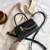 Chain PU Leather Shoulder Bags for Women Handbags Female Cross Body Bags