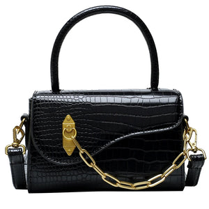 Chain PU Leather Shoulder Bags for Women Handbags Female Cross Body Bags