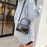 Chain PU Leather Shoulder Bags for Women Handbags Female Cross Body Bags