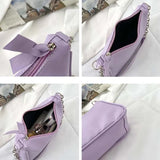 Chain Shoulder Bags Women Underarm PU Leather Small Square Bag