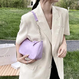 Chain Shoulder Bags Women Underarm PU Leather Small Square Bag