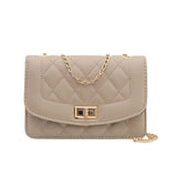 Chain Small Square Bag Casual Diagonal Bag Women's Bag Girl's Pu Bag