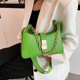 Chain PU Leather Shoulder Bags for Women - Small Crossbody Handbags