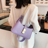 Chain PU Leather Shoulder Bags for Women - Small Crossbody Handbags