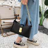 Chain PU Leather Shoulder Bags for Women - Small Crossbody Handbags