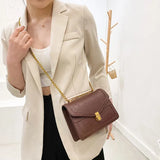 Chain Strap Crossbody Bag Soft Leather Women's Handbag Shoulder Bag