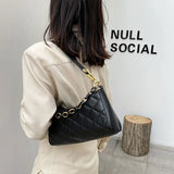 Chain Strap Leather Crossbody Bag for Women