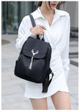 Chain Tassel Women Backpacks Oxford Cloth Shoulder Bags School Girls Rucksa