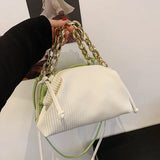 Chain Underarm Bag Soft PU Leather Women's Handbag