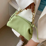 Chain Underarm Bag Soft PU Leather Women's Handbag