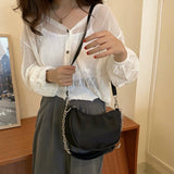 Chain Underarm Shoulder Bags Women Solid Minimal
