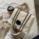 Chain Women Shoulder Bag Quilted Handbags Pu Leather Crossbody Bag
