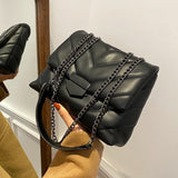 Chain Women Shoulder Bag Quilted Handbags Pu Leather Crossbody Bag