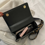 Women Underarm Bag Wide Strap Flap Tote Bag Solid Portable for Vacation