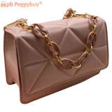 Women Underarm Bags Wide Strap Flap Tote Bag Embossed Casual Solid