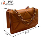 Embossed Underarm Bags Wide Strap Flap Handbags