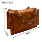Women Underarm Bags Wide Strap Flap Messenger Bag Embossed Casual Portable Solid