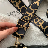 Women Underarm Bag Wide Strap Flap Small Square Embossed Solid