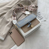 Chain flap bags for women Shoulder Bag patchwork PU Leather ladies handbag