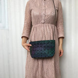 Geometric Holographic Shoulder Bag for Women