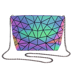Geometric Holographic Shoulder Bag for Women