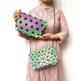 Geometric Holographic Shoulder Bag for Women