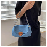 Canvas Chain Texture Small Bag One-Shoulder Messenger Bag