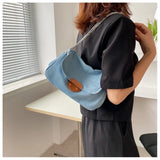 Canvas Chain Texture Small Bag One-Shoulder Messenger Bag