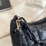 Quilted Lady Shoulder Handbag Padded Check Casual Bag