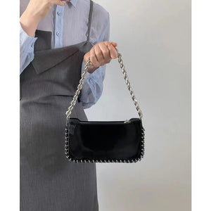 Small Shoulder Messenger Bag with Chain Strap for Women