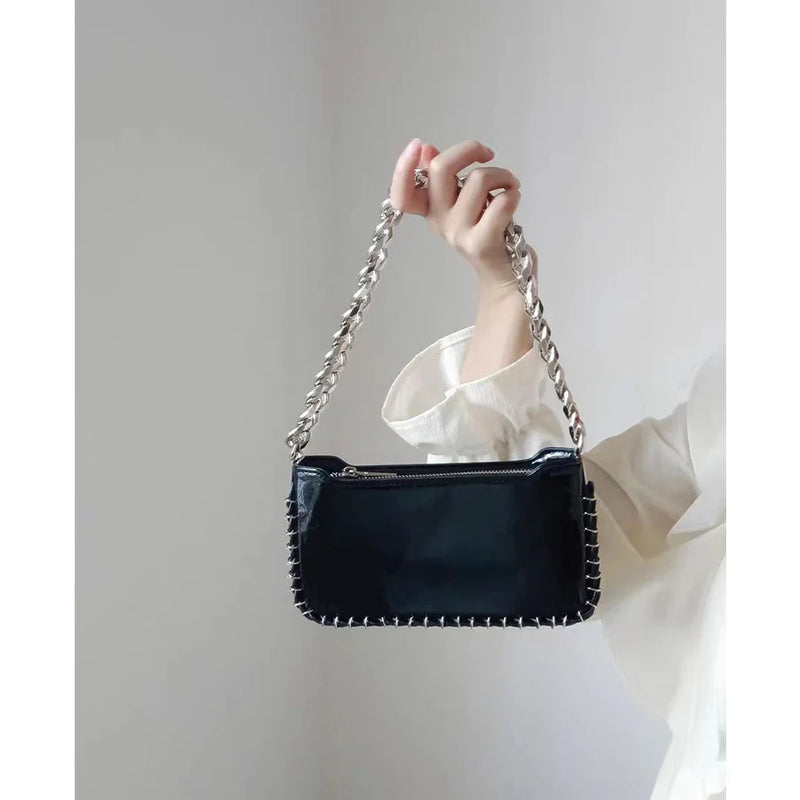 Small Shoulder Messenger Bag with Chain Strap for Women