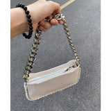 Small Shoulder Messenger Bag with Chain Strap for Women