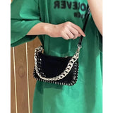 Small Shoulder Messenger Bag with Chain Strap for Women