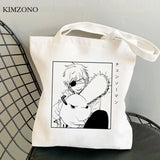 Chainsaw Man shopping bag cotton tote jute sacola sac toile