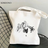 Chainsaw Man shopping bag cotton tote jute sacola sac toile