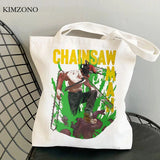 Chainsaw Man shopping bag cotton tote jute sacola sac toile