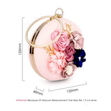 Chaliwini Wedding Purses Round Shape Evening Women Handbag