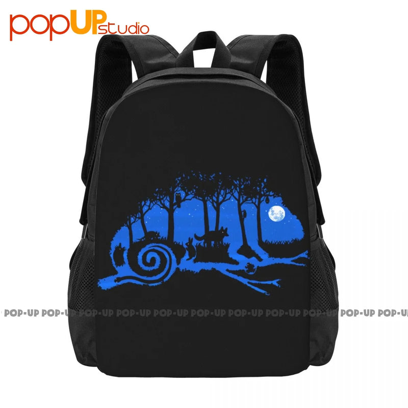 Chameleon Dark Night Forest Full Moon Frog Animal Backpack