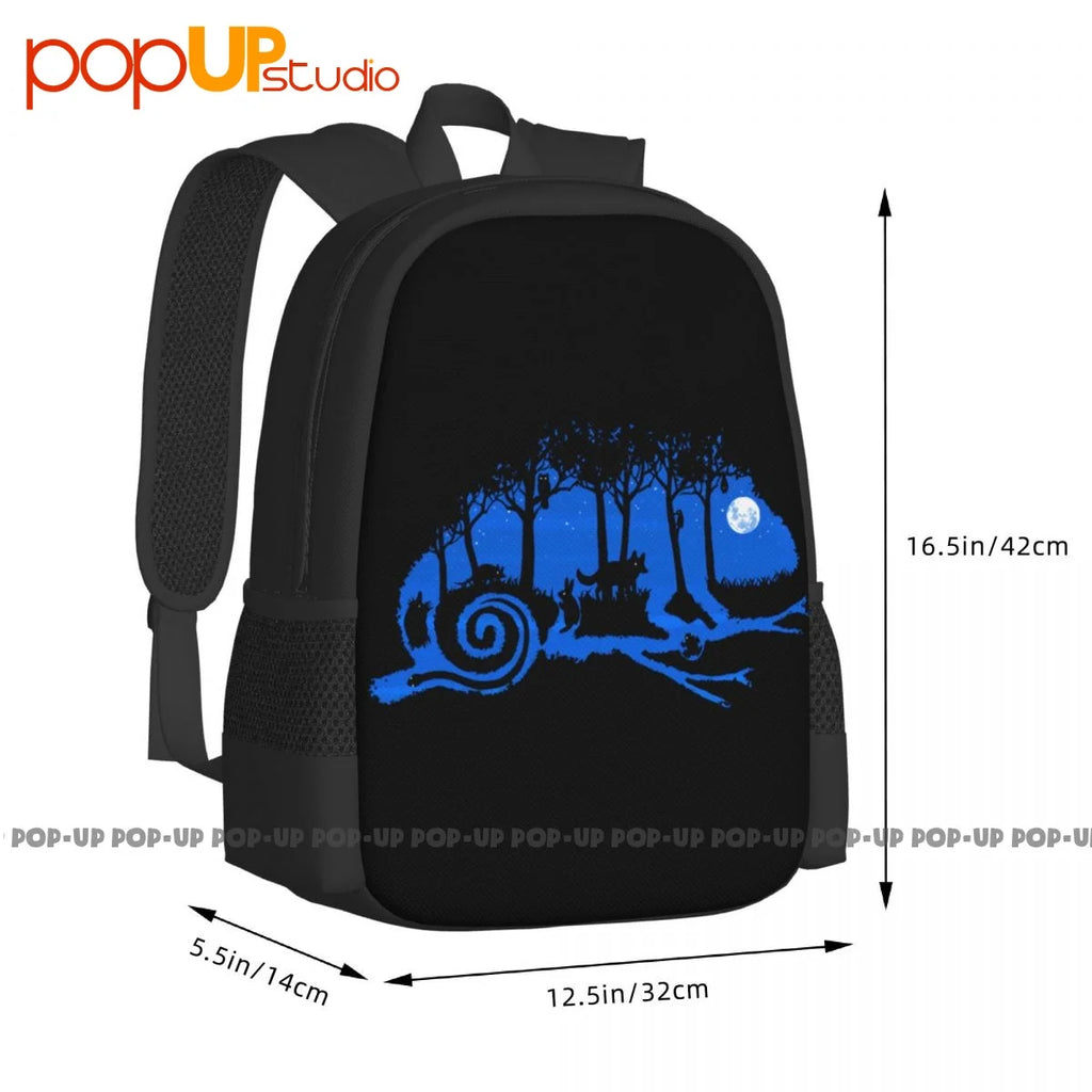 Chameleon Dark Night Forest Full Moon Frog Animal Backpack