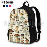 Vintage French Mushroom Chart Adolphe Millot Outdoor Hiking Backpack